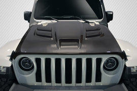 2018-2025 Jeep Wrangler JL Gladiator JT Carbon Creations Viper Look Hood - 1 piece