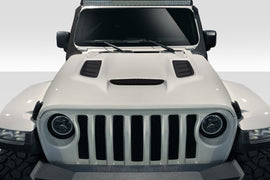 2018-2025 Jeep Wrangler JL Gladiator JT Duraflex Vortex Look Hood - 1 Piece