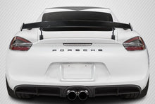 Load image into Gallery viewer, 2014-2023 Porsche Cayman 718 Carbon Creations GT4 Look Rear Wing Spoiler - 3 Piece