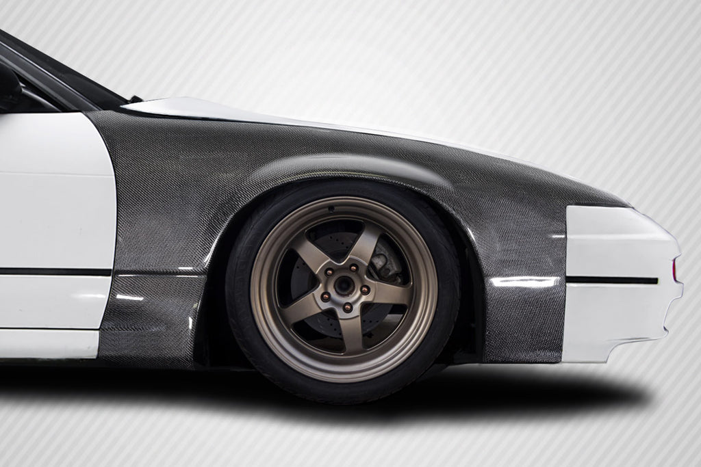 1989-1994 Nissan 240SX S13 Carbon Creations K Power Style Front Fenders (+50mm)  - 2 Piece