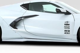 2020-2025 Chevrolet Corvette C8 Duraflex Gran Veloce Side Skirt Splitters - 2 Piece