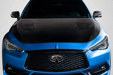 Load image into Gallery viewer, 2016-2022 Infiniti Q60 Carbon Creations TS1 Hood - 1 Piece