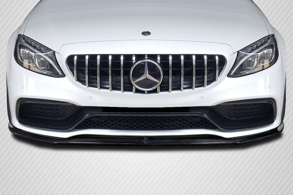 2015-2018 Mercedes Benz W205 C-Class / 2015-2018 Mercedes Benz C43 AMG Carbon Creations Power Front Lip Spoiler Air Dam - 1 Piece