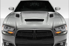 2011-2014 Dodge Charger Duraflex Hellcat Redeye Look Hood - 1 Piece