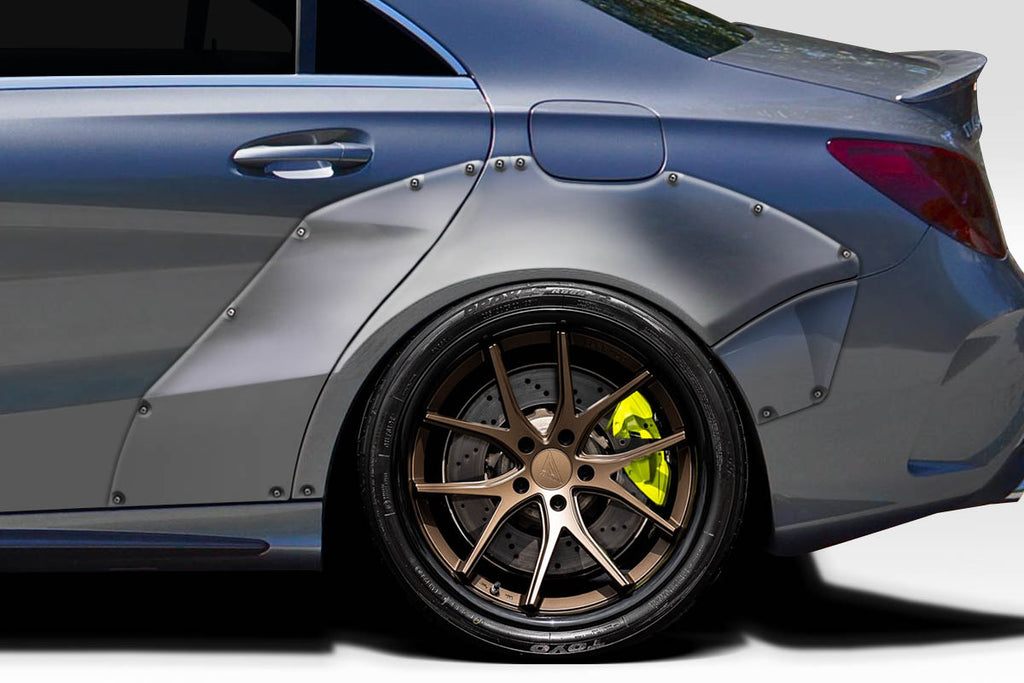 2014-2015 Mercedes CLA Class C117 CLA45 Duraflex Facta Rear Fender Flares - 6 Pieces