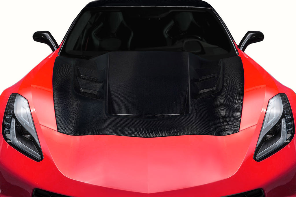 2014-2019 Chevrolet Corvette C7 Carbon Creations Eagle Eye Hood - 1 Piece
