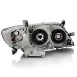 Projector Headlights - Chrome Housing - Clear Lens - Pair (OE Replacement)