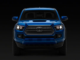 Raxiom 16-23 Toyota Tacoma Axial Series OE Replacement Headlights- Black Housing- Clear Lens