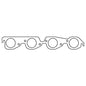 Cometic Chevy Mark-IV-GM Gen-V/VI Big Block V8 .064in AM Exhaust Mani Gskt Set-2.130in Round Ports