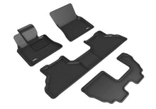 Load image into Gallery viewer, 3D MAXpider 2007-2013 BMW X5 E70 Kagu 1st &amp; 2nd &amp; 3rd Row Floormats - Black