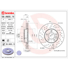 Load image into Gallery viewer, Brembo OE 13-18 Ford C-Max/12-18 Focus/12-13 Volvo C30/C70 Drilled Xtra Brake Disc - Front