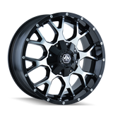 Mayhem 8015 Warrior 17x9 / 8x165.1 BP / 18mm Offset / 130.8mm Hub Gloss Black Machined Wheel