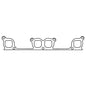 Cometic Chevy Gen1 SB V8 .064in AM Exhaust Mani Gskt Set-1.615in x 1.500in D Ports-Brodix WP262 Head