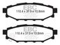 EBC 12+ Subaru BRZ 2.0 (solid rear rotors) Greenstuff Rear Brake Pads