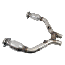 Load image into Gallery viewer, Ford Mustang V6 High Flow Catted Short Mid H-Pipe For Long Tubes 15-17