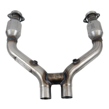 Load image into Gallery viewer, Ford Mustang V6 High Flow Catted Short Mid H-Pipe For Long Tubes 15-17