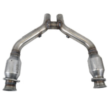 Load image into Gallery viewer, Ford Mustang V6 High Flow Catted Short Mid H-Pipe For Long Tubes 15-17
