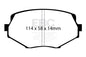 EBC 94-01 Mazda Miata MX5 1.8 Greenstuff Front Brake Pads