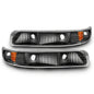 Raxiom 99-01 Chevrolet Silverado 1500 Axial Series Euro Turn Signal and Parking Lights- Black
