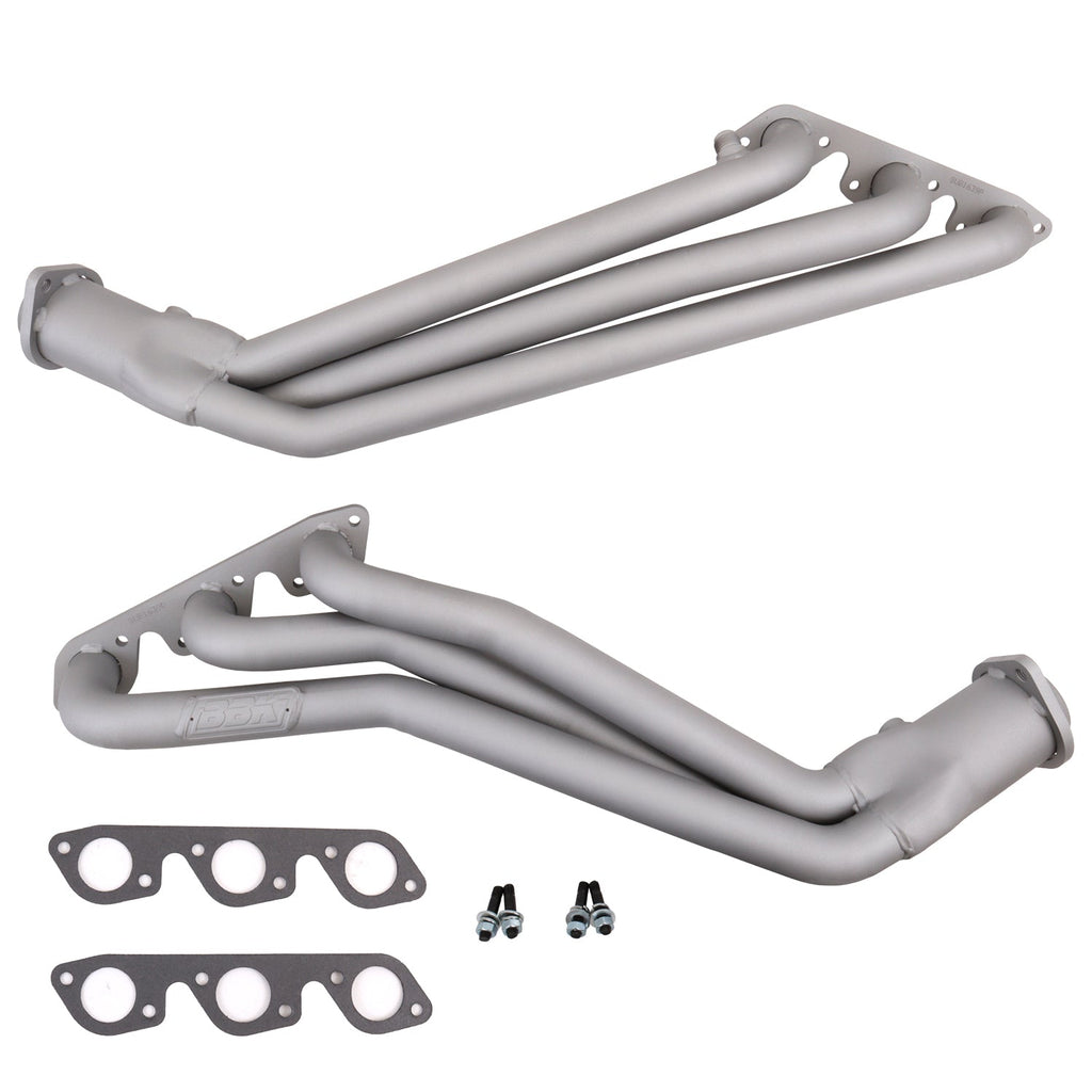 Ford Mustang V6 1-5/8 Long Tube Exhaust Headers Polished Silver Ceramic 99-04