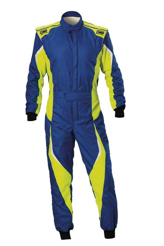 OMP TECNICA EVO SUIT BLACK/YELLOW SIZE 46 FIA 8856-2018 + SFI