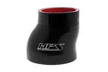 Load image into Gallery viewer, HPS 3" - 4" ID , 4" Long High Temp 4-ply Reinforced Silicone Offset Reducer Coupler Hose Black (76mm - 102mm ID x 102mm Length)