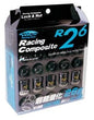 Project Kics 12X1.50 Black R26 Lug Nuts - 16+4