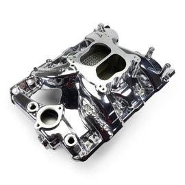 Edelbrock Pontiac 326-455 Performer RPM Intake Manifold - Chrome Plasma Finish