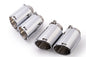 Remus Stainless Steel 102mm Angled/Angled Rolled Edge Chrome Tail Pipe Set (Quad Tips)