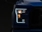 Raxiom 15-17 Ford F-150 Projector Headlights with LED Accent- Chrome Housing- Clear Lens
