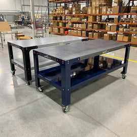 Wehrli Modular Steel Work Bench Top/Shelf Kit - 42in x 90in x .120in Thick (Grey)