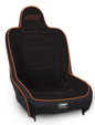 PRP Premier High Back Suspension Seat- Black/Orange Tweed