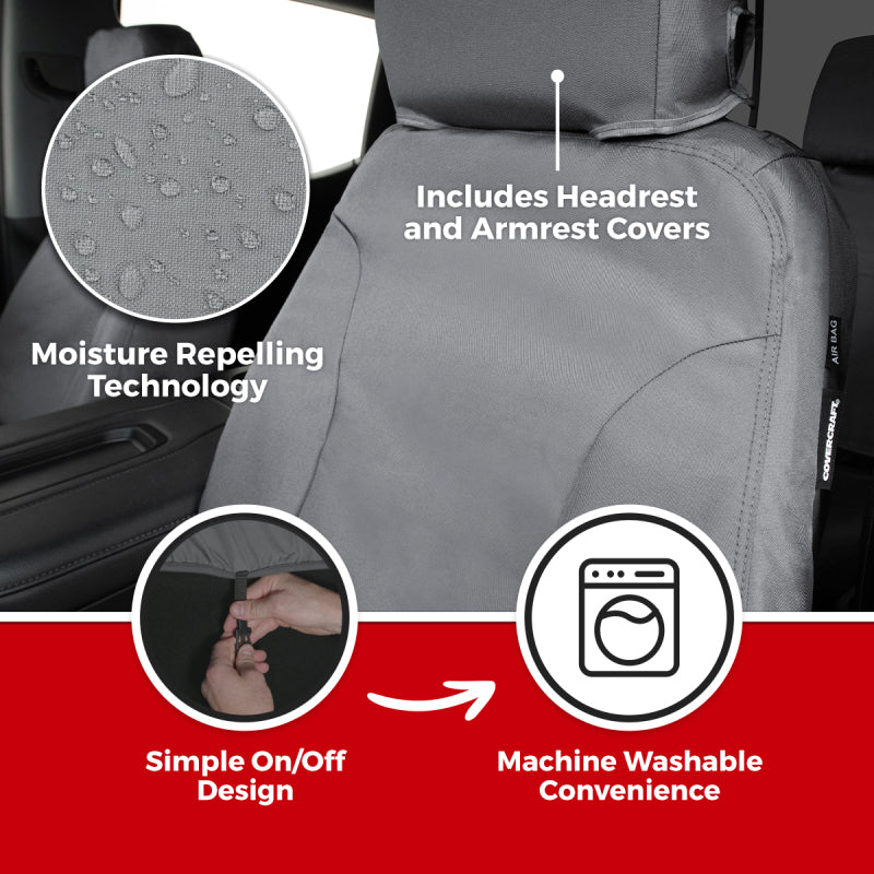 Covercraft 26 Toyota RAV4 Hybrid SeatSaver Custom Seat Cover - Waterproof Black