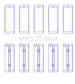 King Engine Bearings Honda B18A1 (Size +0.50mm) Main Bearing Set