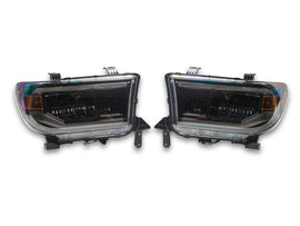 Raxiom 07-13 Toyota Tundra CXR Series LED Projector Headlights- Black Housing- Clear Lens
