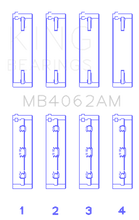 Load image into Gallery viewer, King Engine Bearings Honda / Acura C32A1/C32A6/C35A1 Crankshaft Main Bearing Set (Set of 4)