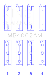 King Engine Bearings Honda / Acura C32A1/C32A6/C35A1 Crankshaft Main Bearing Set (Set of 4)