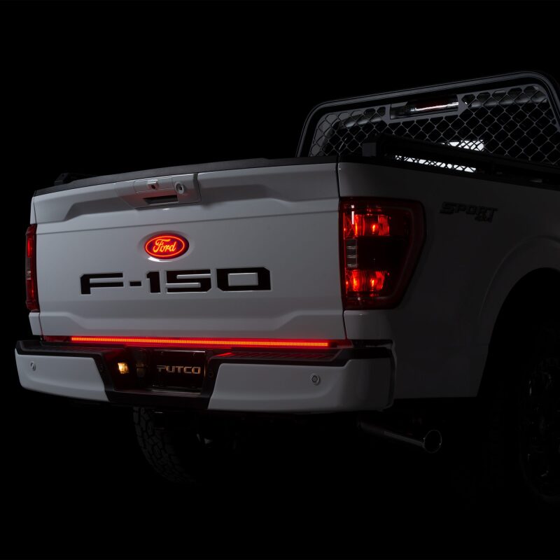 Putco 2024+ Ford F150 w/Factory LED Tail Light & OBS 60in Freedom Blade Tailgate Light Bar