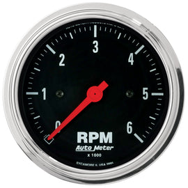 Autometer Traditional Chrome 3-3/8in 6K RPM In-Dash Mechanical Tachometer