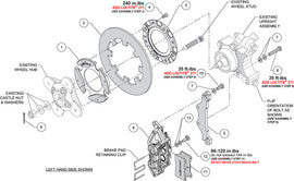 Wilwood kit rear UTV race polaris rzr xp turbo 2016-21 11.25 rotor ANO