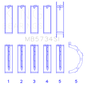 King Engine Bearings Ford 302 Cid Coyote (Size +0.5mm) Main Bearing Set