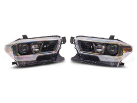 Raxiom 16-23 Toyota Tacoma Axial Series OE Replacement Headlights- Black Housing- Clear Lens