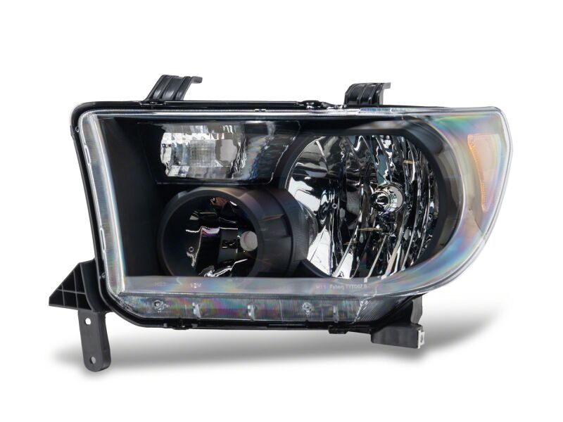 Raxiom 07-13 Toyota Tundra OEM Style Headlights- Black Housing- Clear Lens