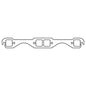Cometic Chevy Gen1 Small Block V8 .043in Copper Exhaust Mani Gskt Set-1.480in x 1.450in Square Ports