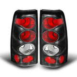 Raxiom 99-02 Chevrolet Silverado 1500 Fleetside Axial Series Tail Lights- Black- Smoked Lens