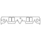 Cometic Chevrolet Gen-1 Small Block V8 .059in CFM Intake Manifold Gasket Set - Brodix WP262 Head