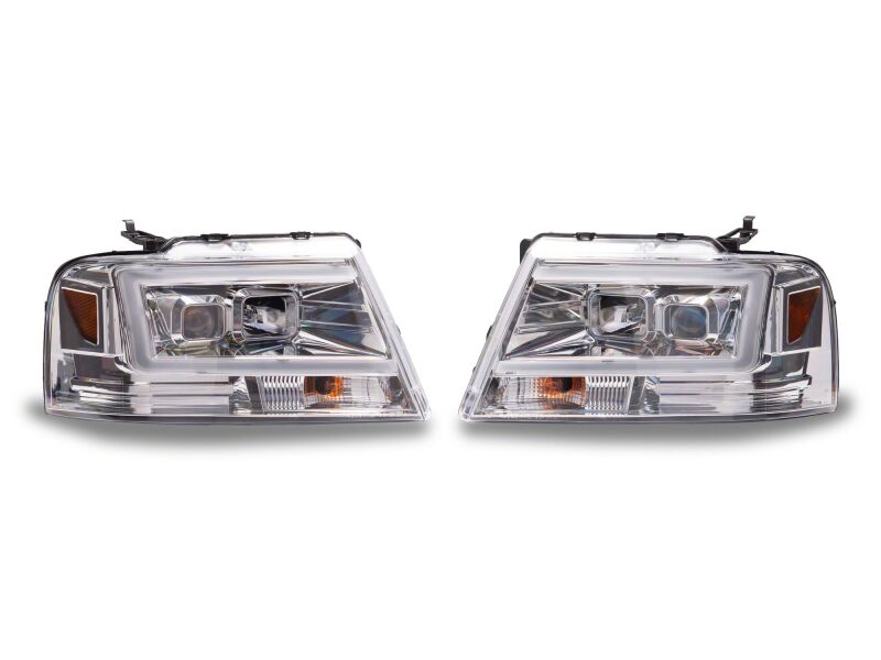 Raxiom 04-08 Ford F-150 Axial Series Projector Headlights- Chrome Housing- Clear Lens