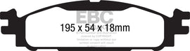 EBC 11-12 Ford Flex 3.5 Greenstuff Front Brake Pads