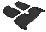 3D MAXpider 2007-2011 Toyota Yaris Sedan Kagu 1st & 2nd Row Floormats - Black