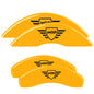 MGP 4 Caliper Covers Engraved Front & Rear MGP Yellow Finish Black Char 2007 Ford Falcon